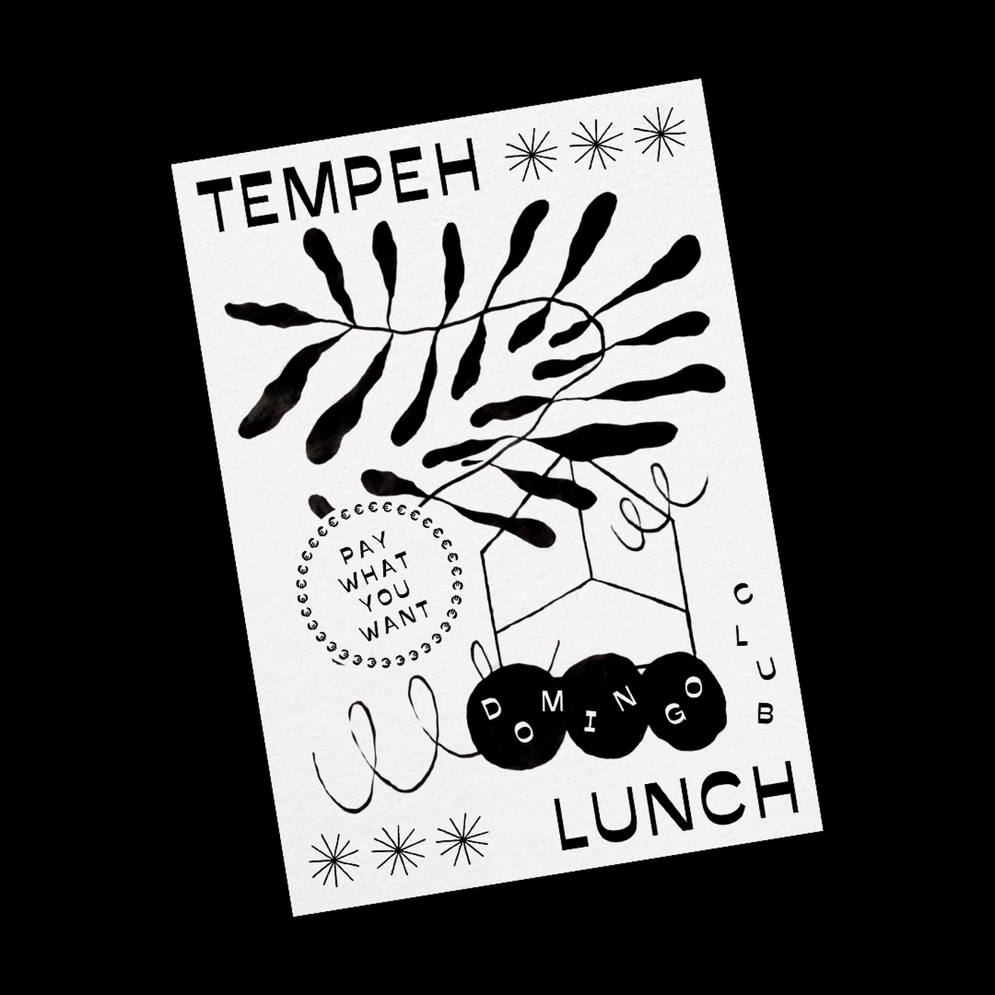 Poster we designed for our Tempeh Lunch series