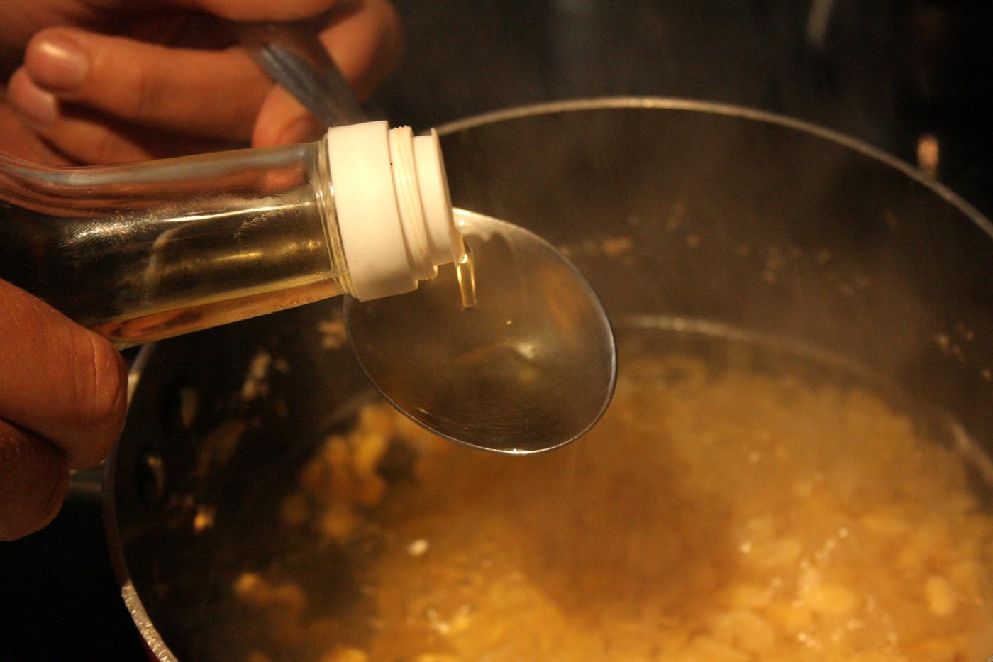 A tablespoon of vinegar helps keep bad bacteria away